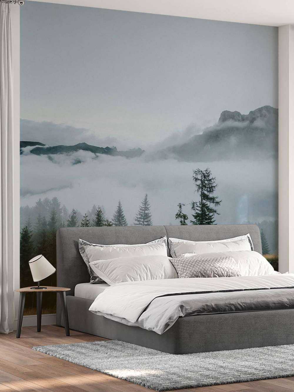 Brume matinale sur la forêt