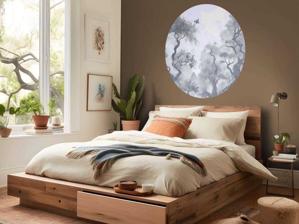 Arbres en fleurs marron