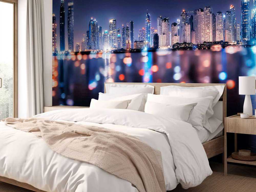 Horizon nocturne au bord de l'eau