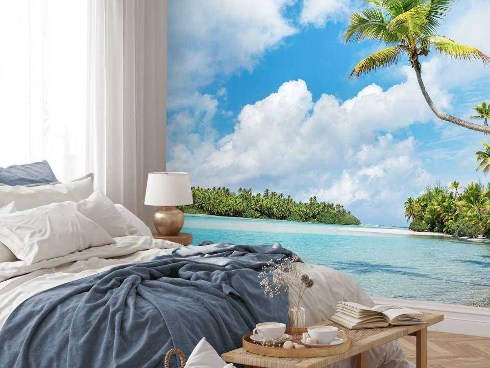 Palmiers au lagon turquoise