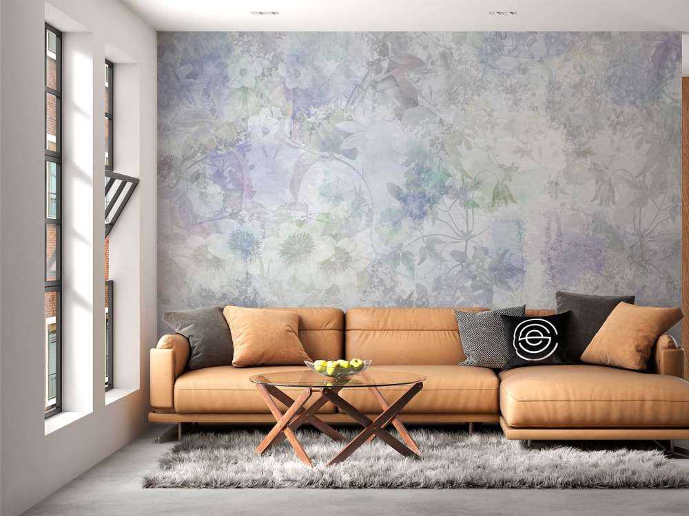 Jardin aquarelle violet