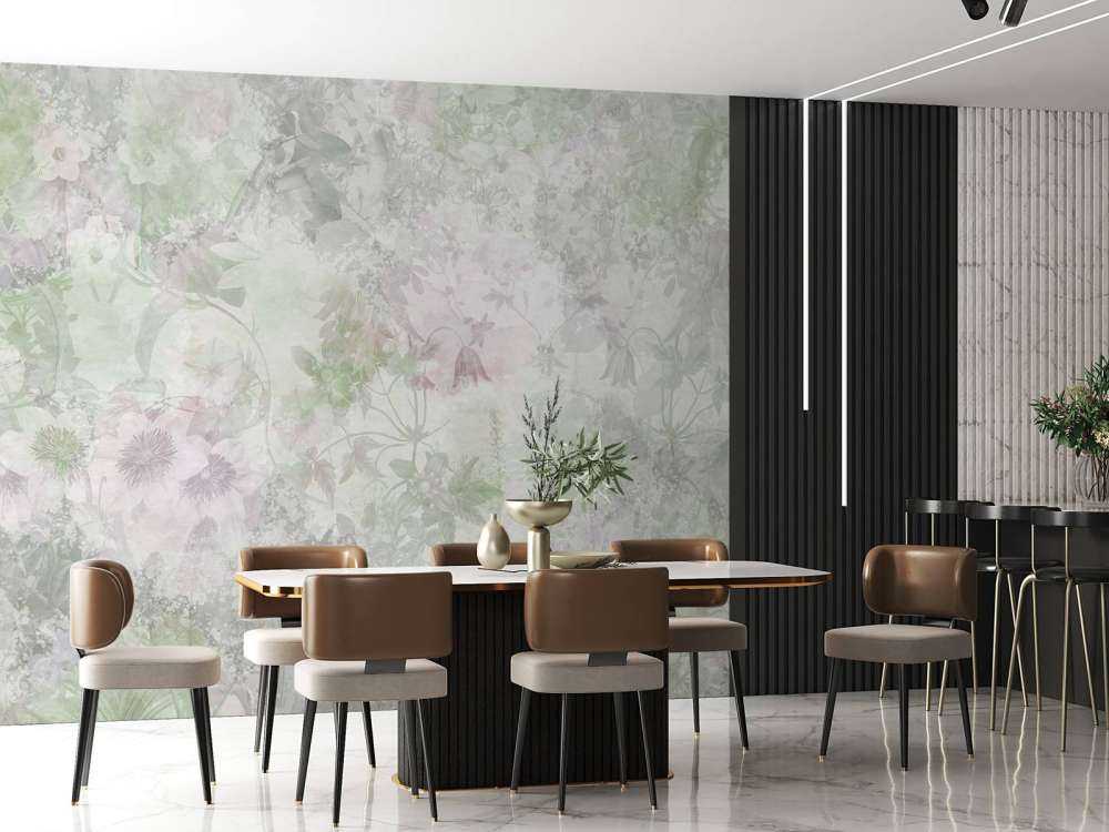 Jardin aquarelle vert