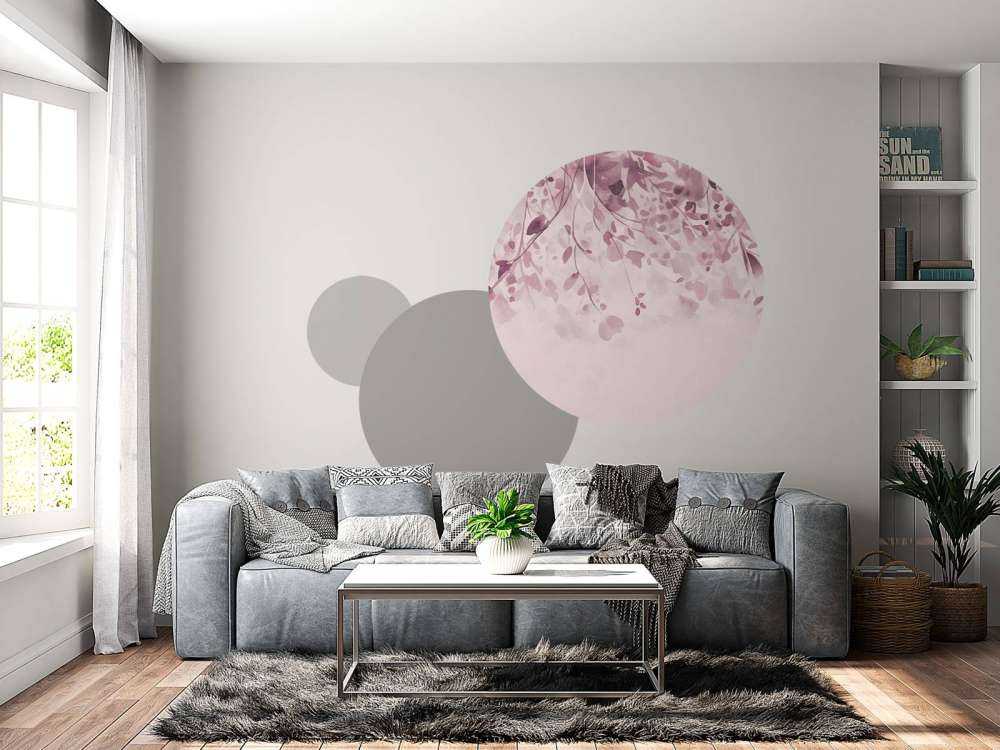 Hanging flowers pastel pink watercolor art
