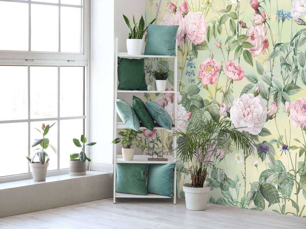 Jardin de roses romantiques