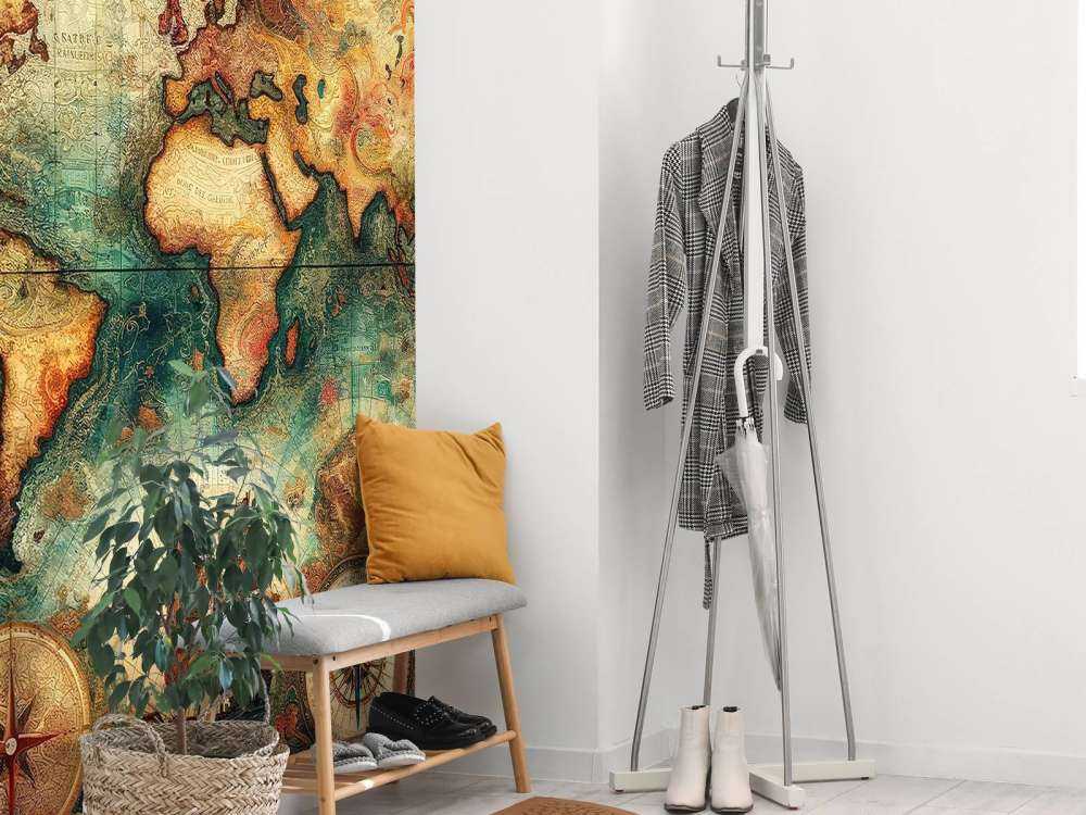 Carte du Monde Historique Vintage