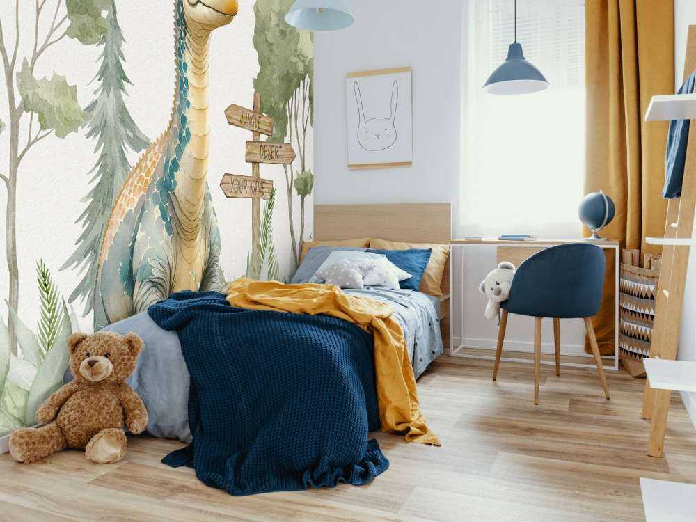 Bébé brachiosaure dans la jungle