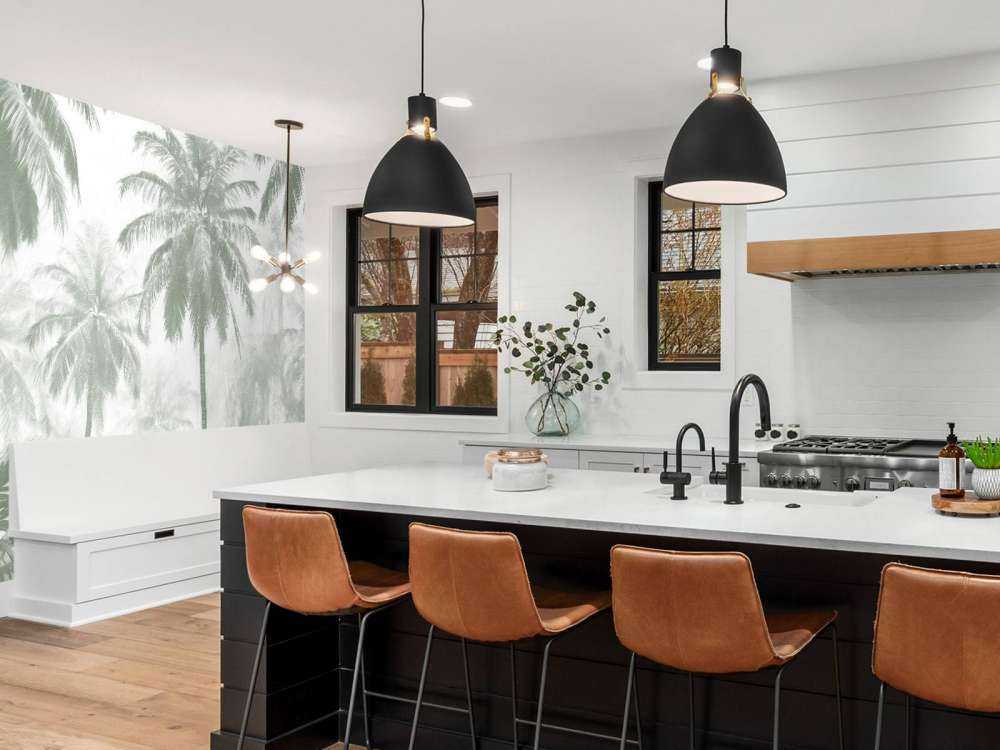 Forêt de Palmiers Brumeuse, vert