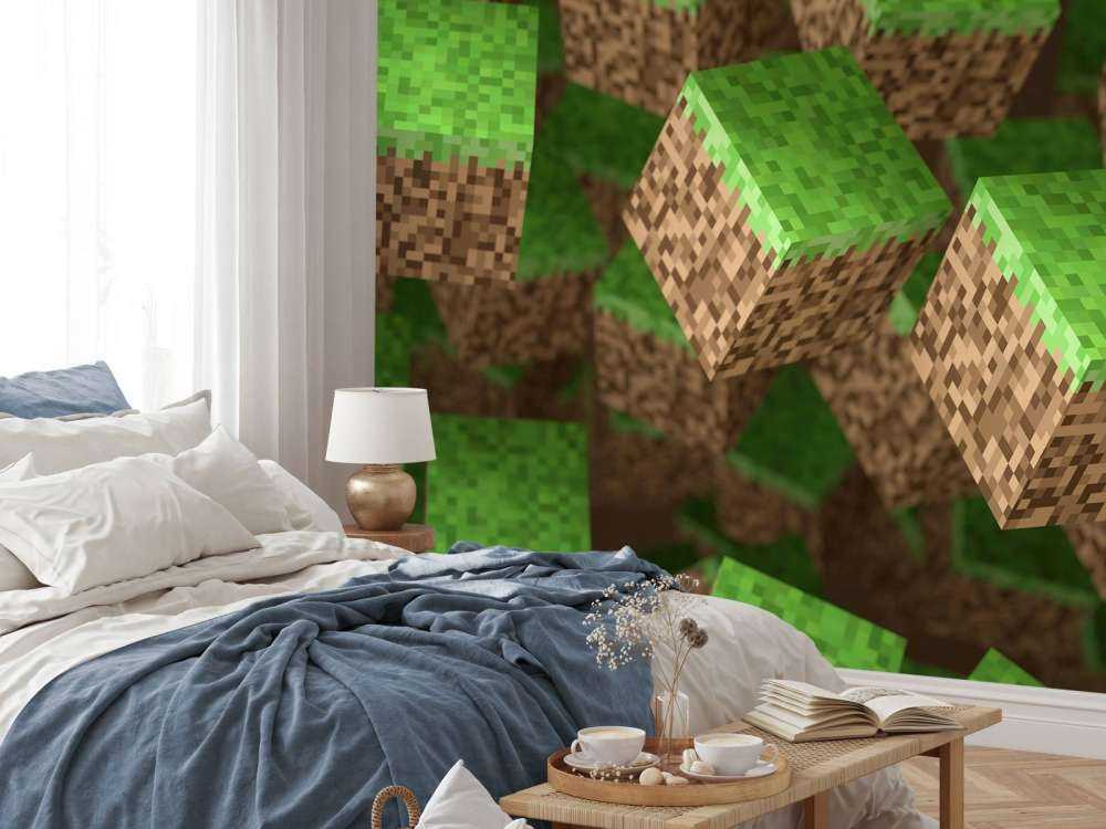 Blocs d'herbe 3D Minecraft