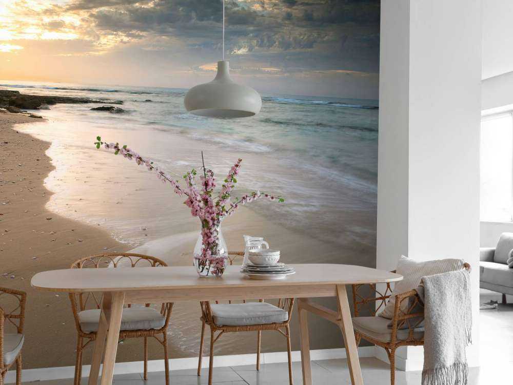 Coucher soleil sur la plage