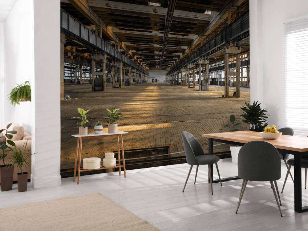 Vieux garage abandonné