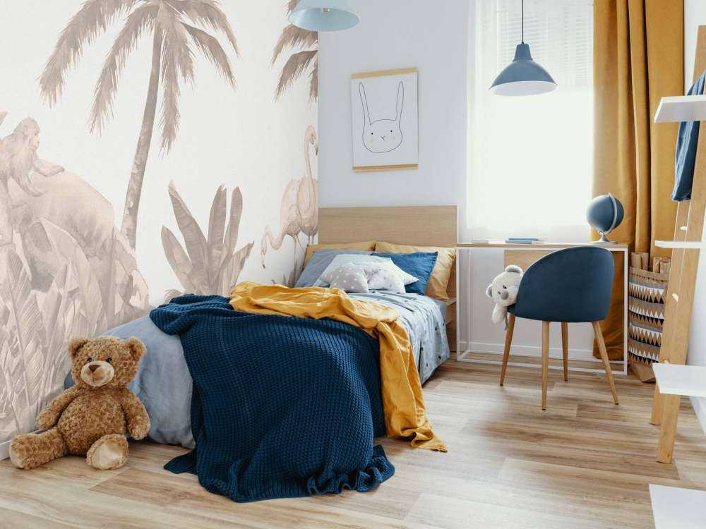 Singes et flamants roses