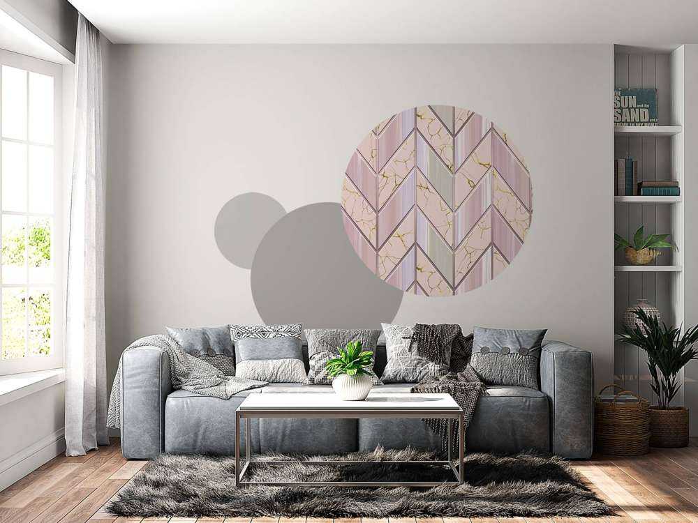 Motif de tuiles rose