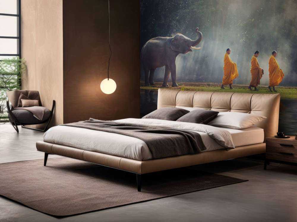 Eléphant et bouddhistes