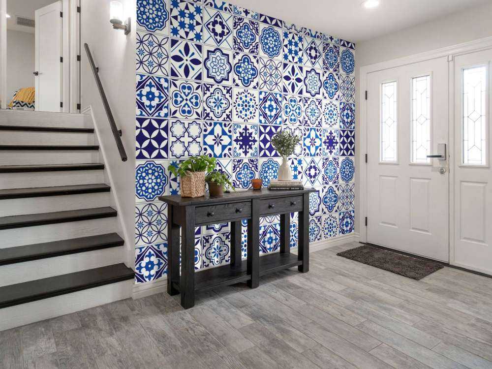 Tuiles bleues