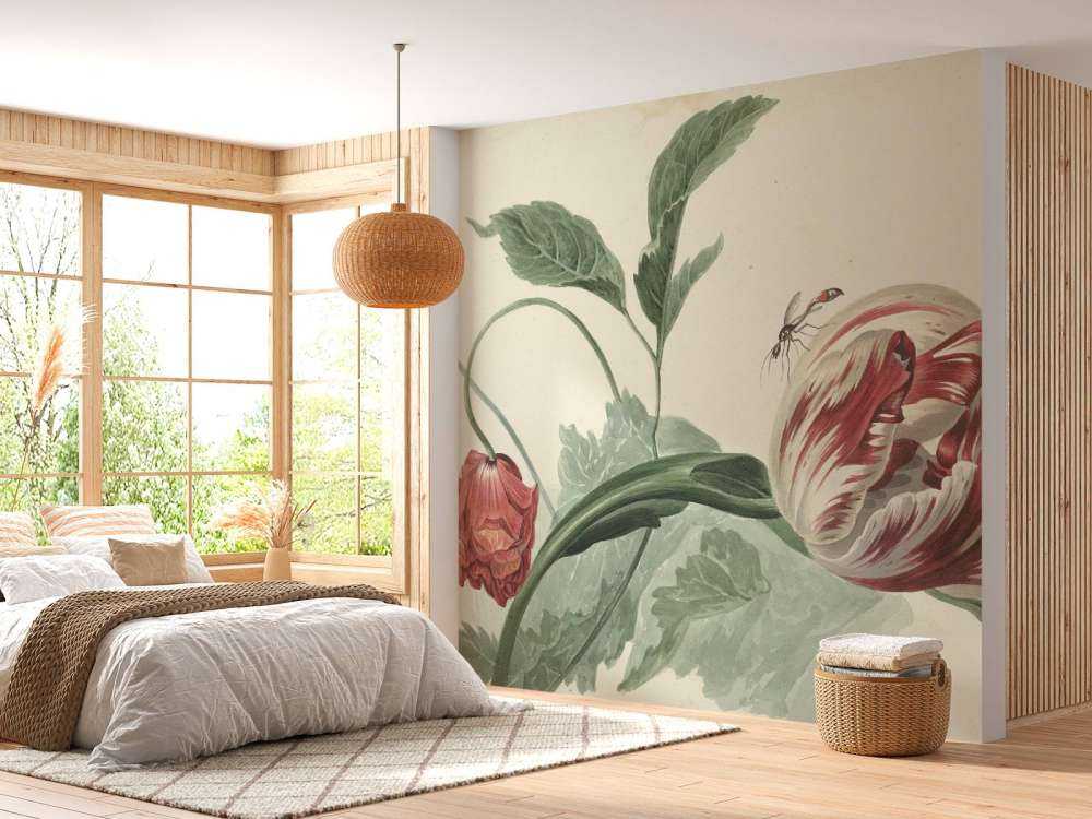 Une tulipe et un coquelicot, Willem van Leen