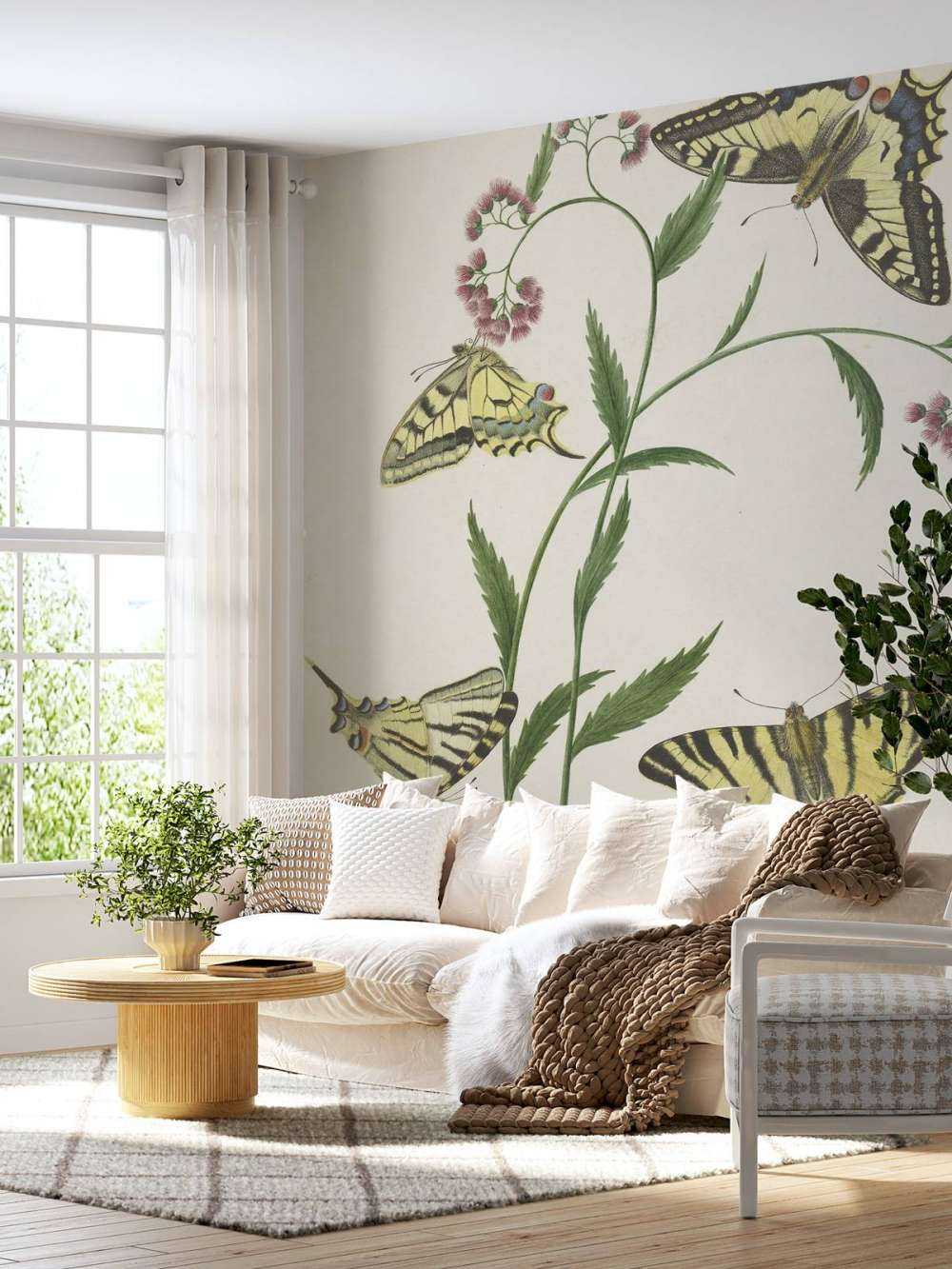 Quatre papillons sur des fleurs, Paulus Knogh