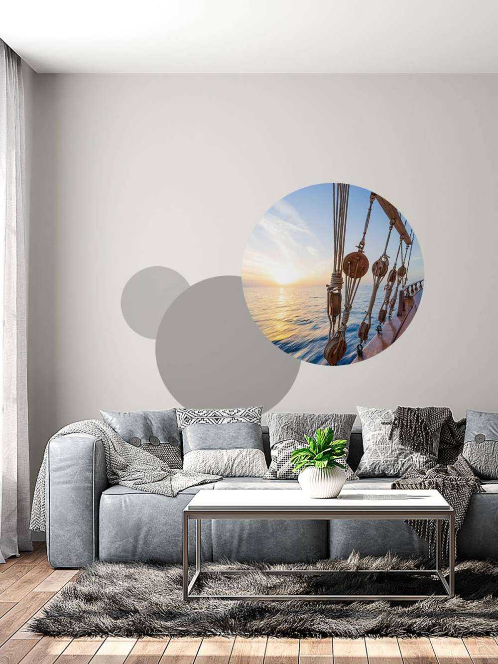 Voilier au coucher du soleil