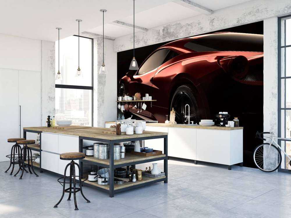 Voiture de sport rouge