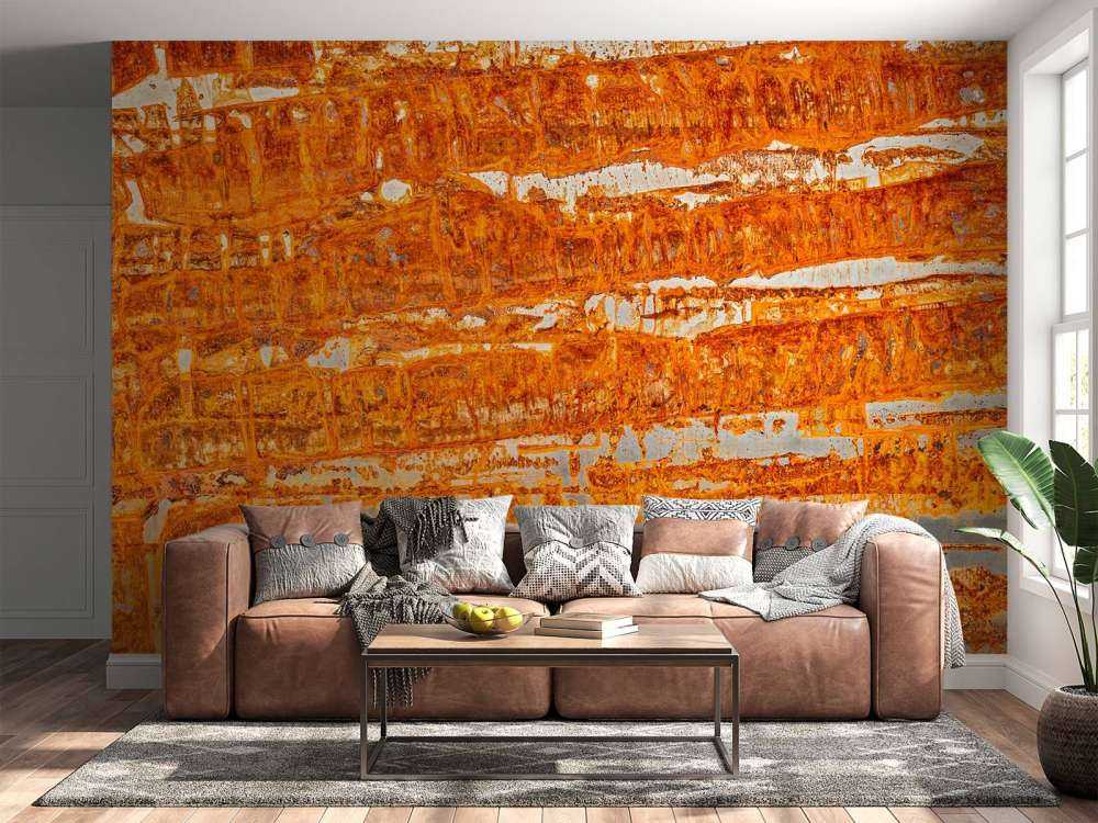 Plaque en métal rouillée