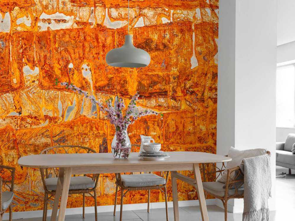 Rouille sur une feuille de métal