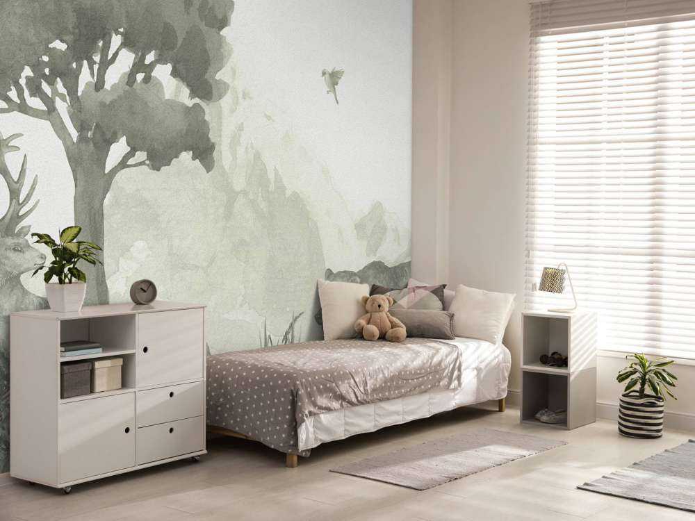 Animaux de la forêt en vert d'eau