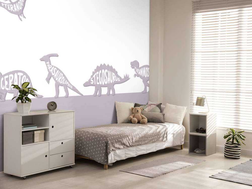 Dinosaures avec texte en rose