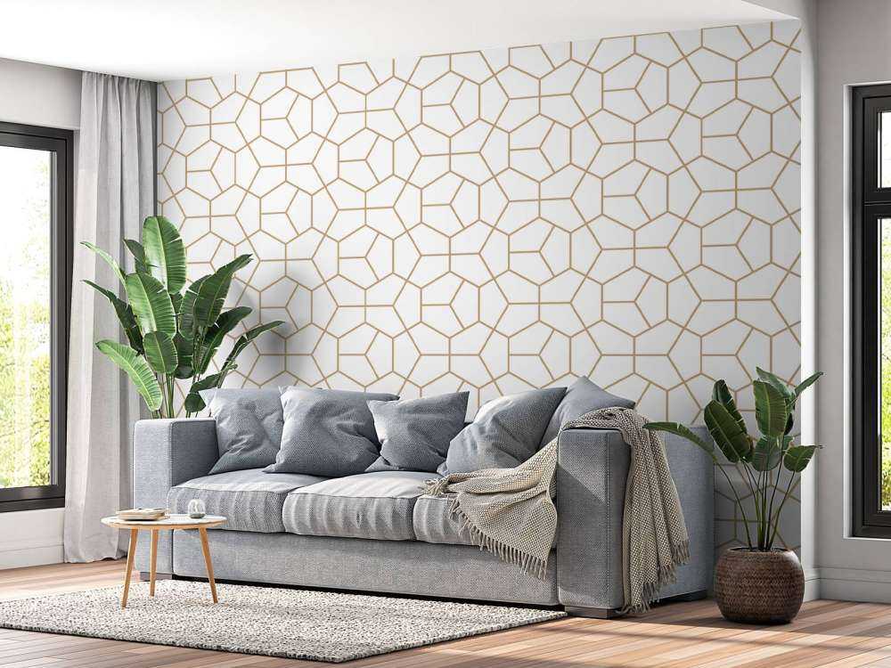 Motif géométrique en or