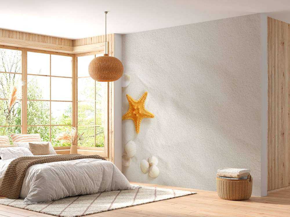 Étoile de mer sur sable blanc