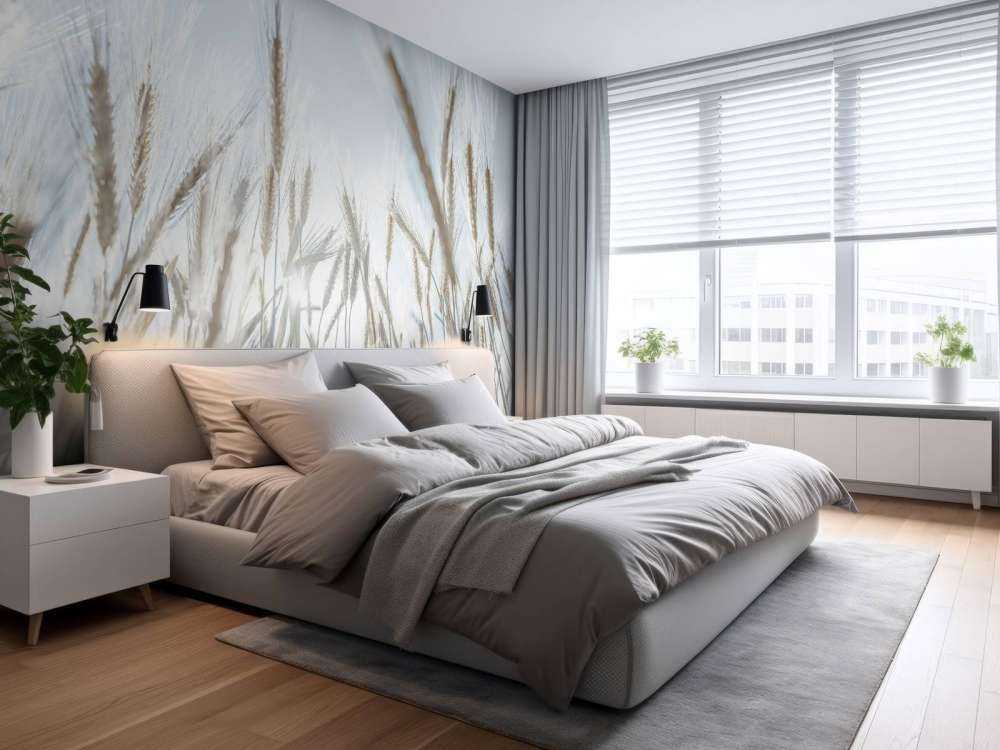 Des rayons de soleil à travers le blé