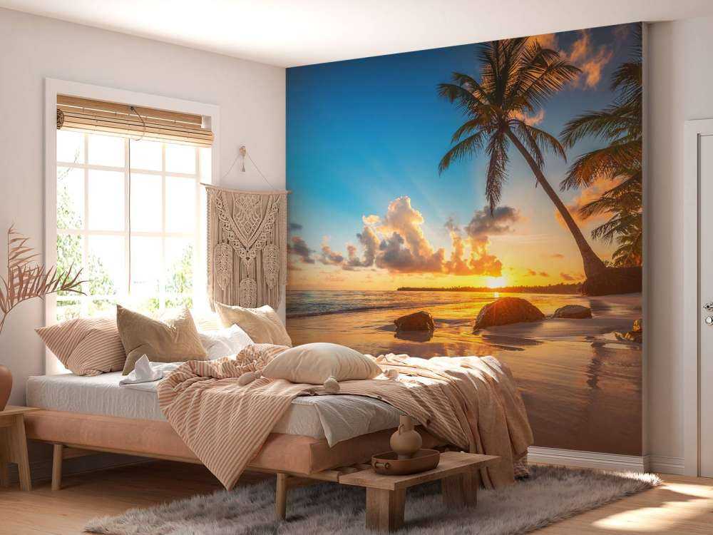 Palmiers au coucher du soleil