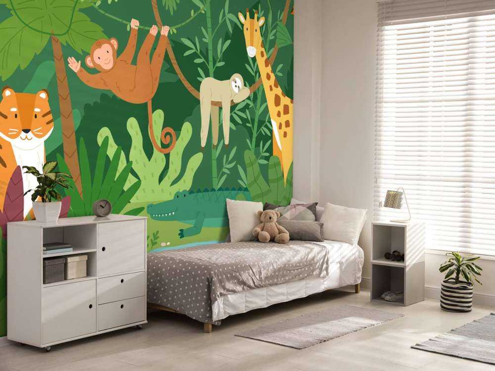 Animaux de la jungle heureux