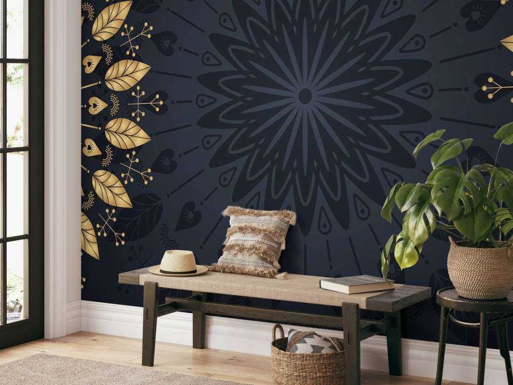 Feuilles dans les mandalas