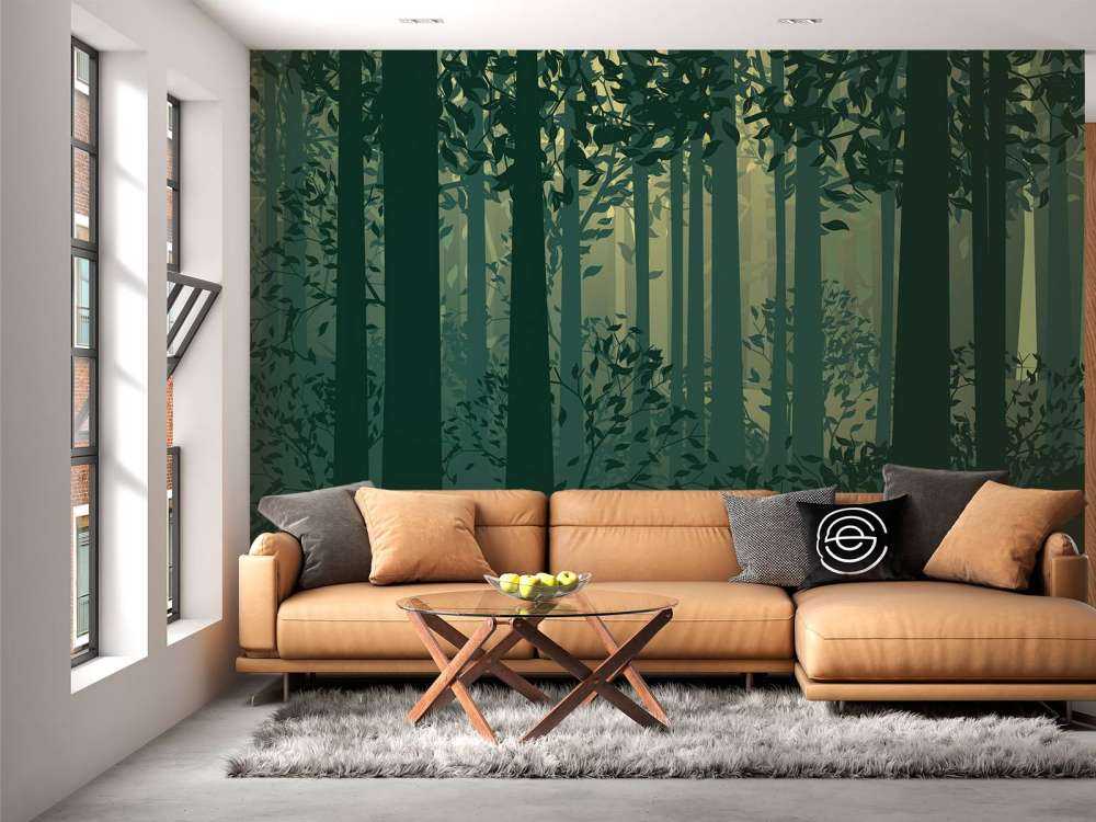 Paysage forestier abstrait