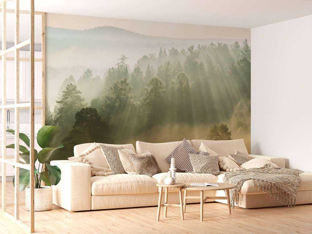 Lever de soleil entre les collines