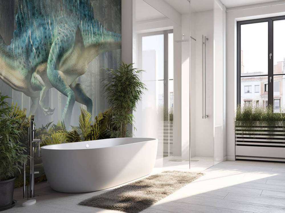 Spinosaur dans une forêt