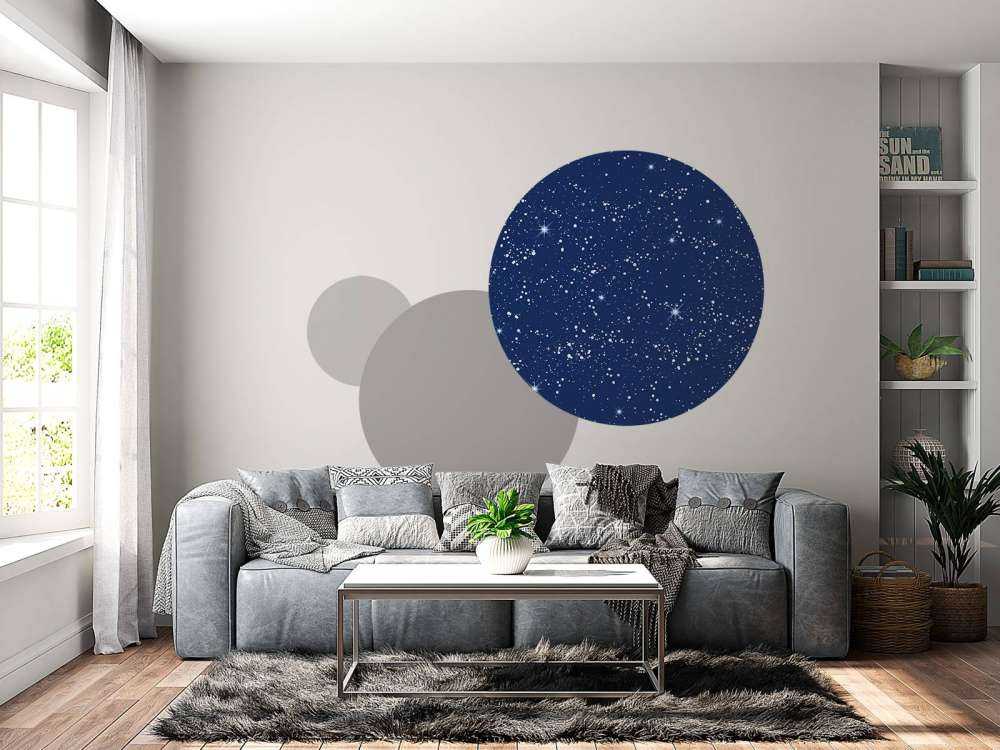 Nuit étoilée scintillante en bleu