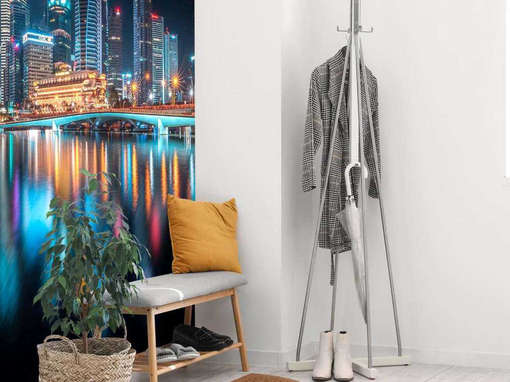 Réflexions de lumière sur la skyline moderne