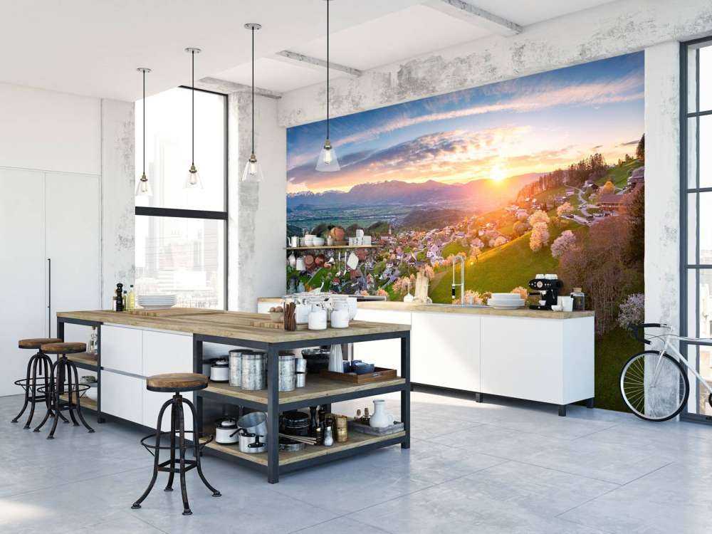 Heuveldorp dans la lueur du printemps