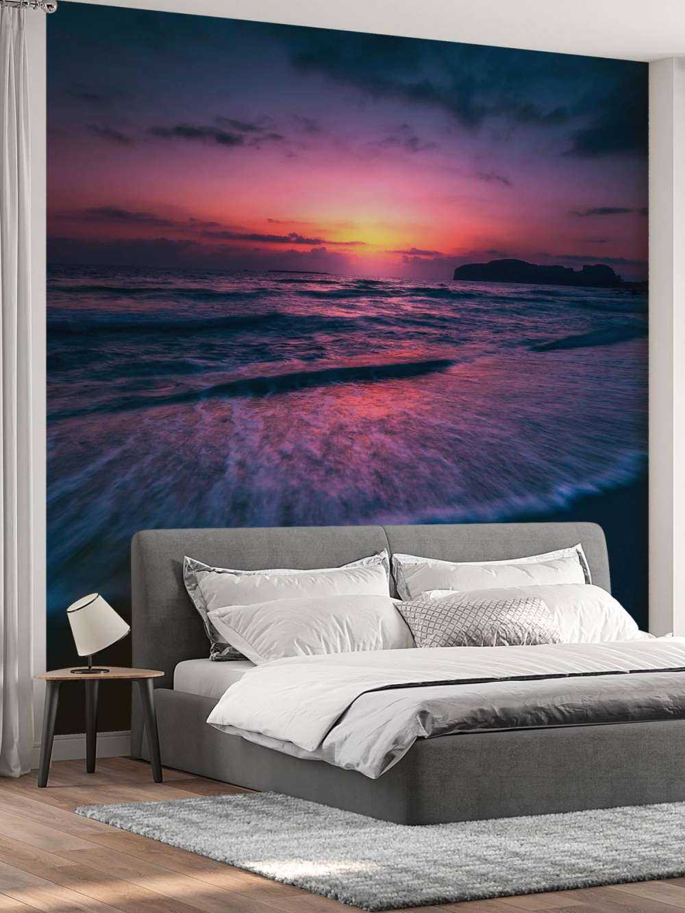 Lueur du soir sur la côte violette