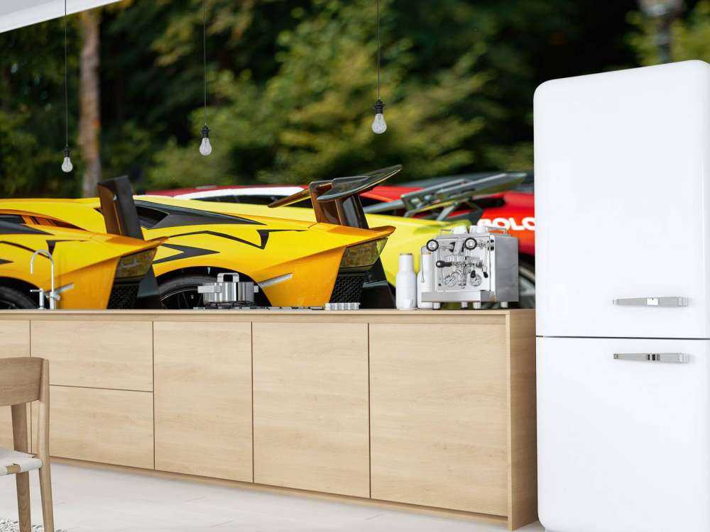 Collection de supercars dans la nature