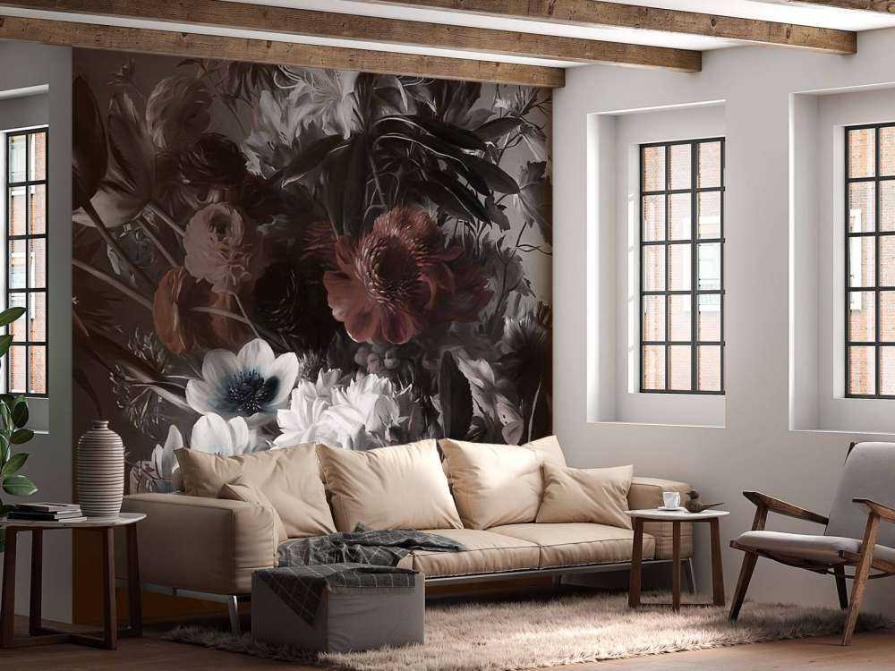 Grand bouquet avec des anémones roses