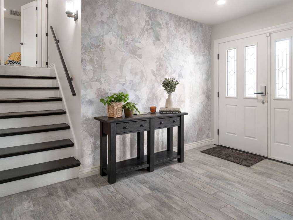 Jardin aquarelle taupe