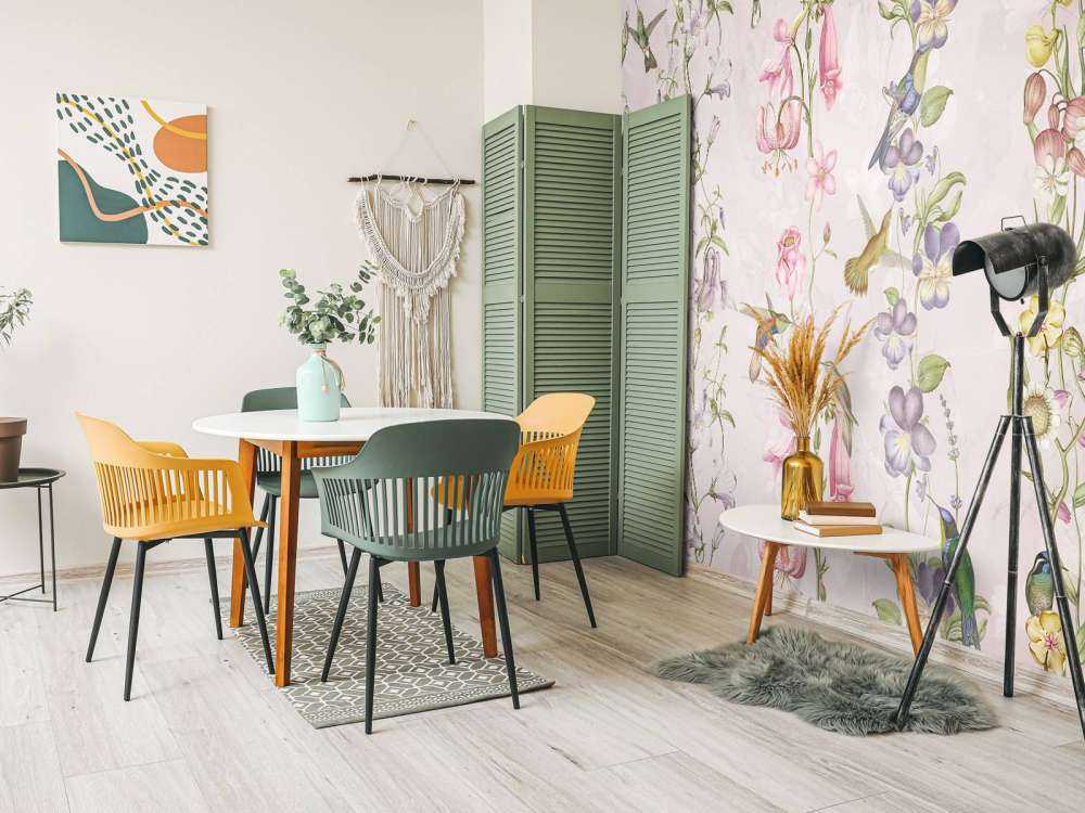 Fleurs de pré et de jardin roses