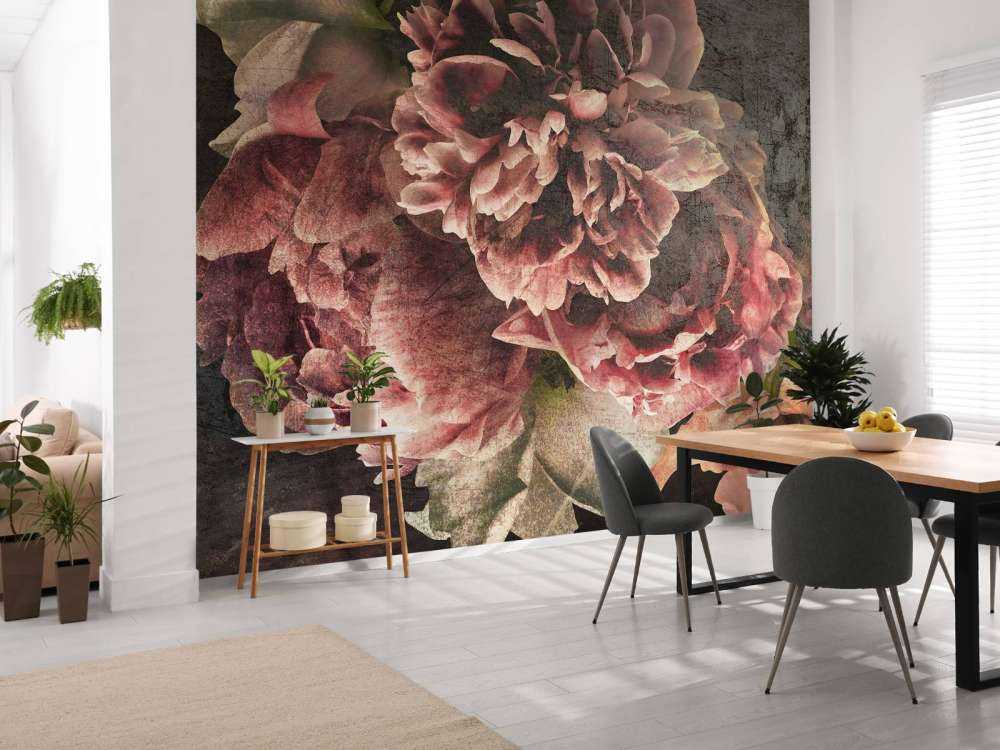 Opulence de pivoines romantiques sombres