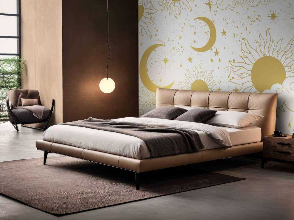 Soleil, lune et étoiles en or