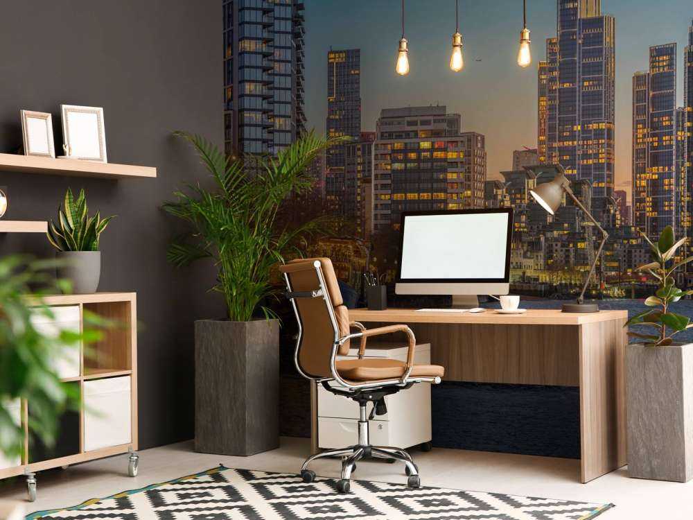 Paysage urbain de Londres sur la Tamise le soir.