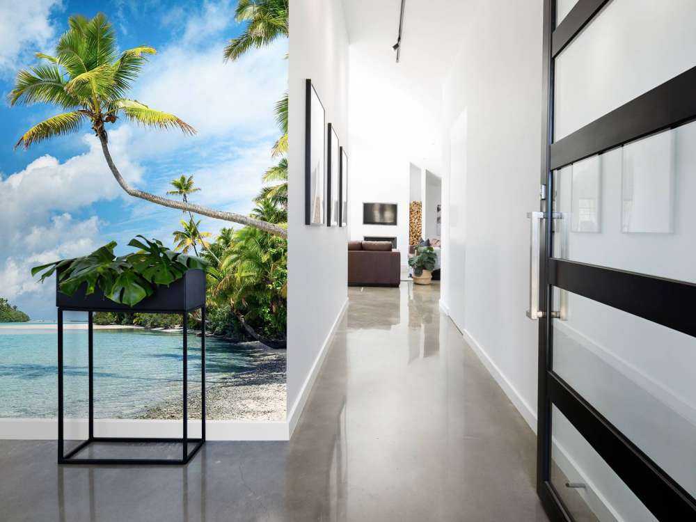 Palmiers au lagon turquoise