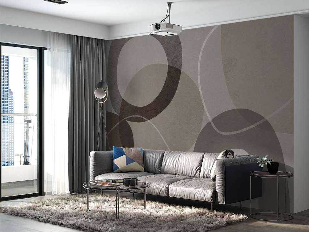Formes et contours du milieu du siècle gris brun