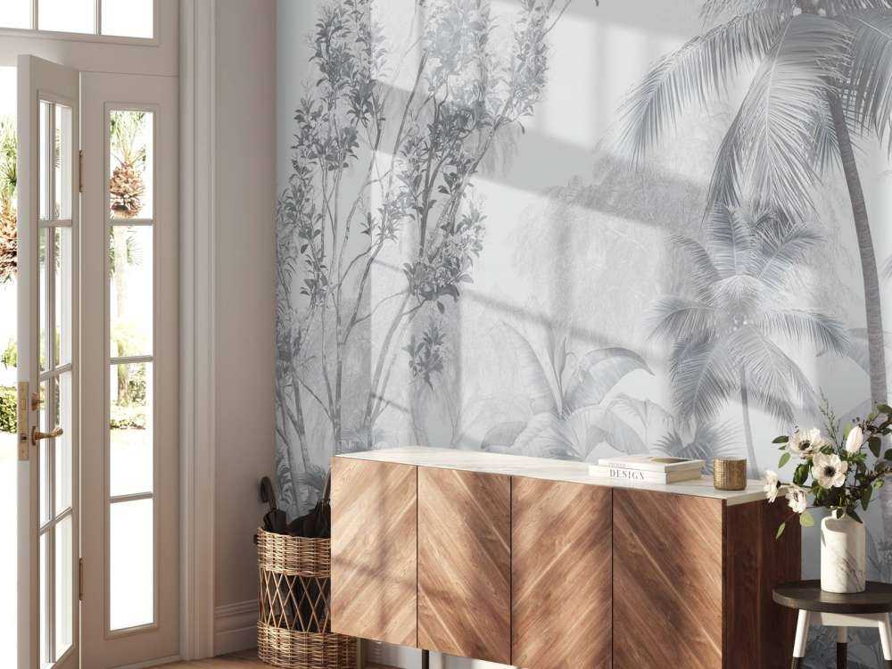 Palmiers de brume tropicaux