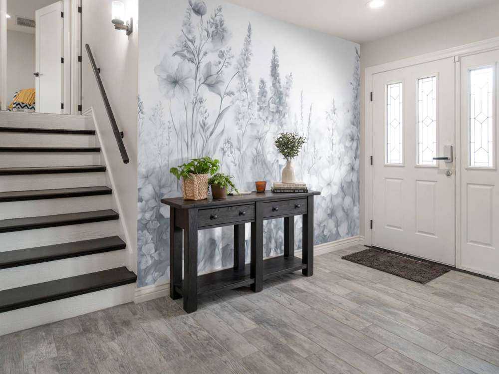 Jardin anglais tendre - bleu